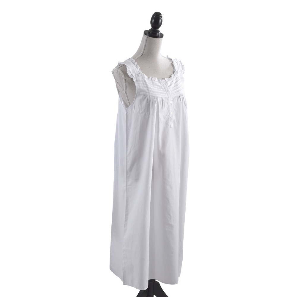 White 100% cotton Ladies Nightgown